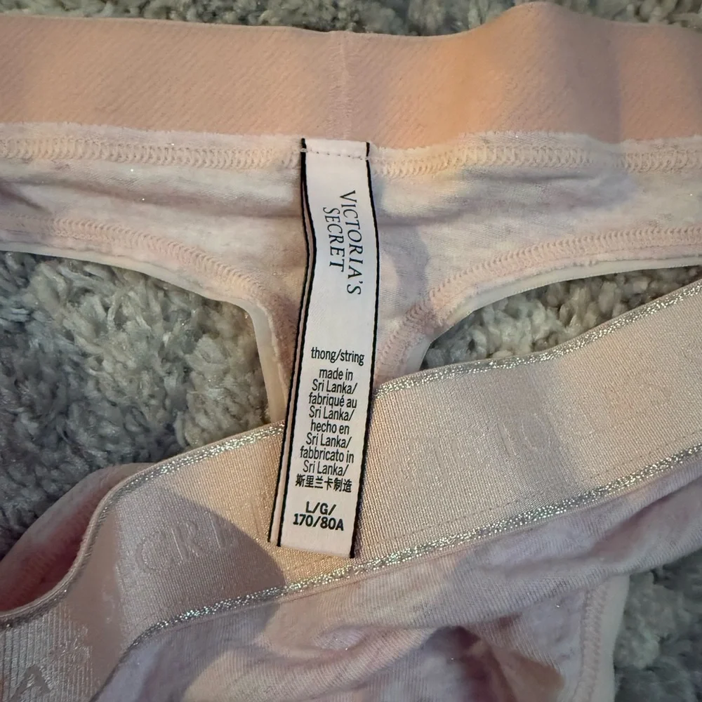 Victoria’s Secret Sparkly Logo Thong 2pc Bundle - Picture 7 of 7